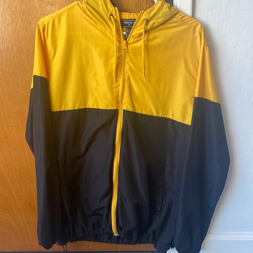 Yellow and black windbreaker size small